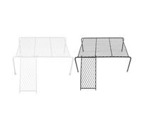 GATHINESS Large Black and White Iron Rutin Chicken Platform Rack with Ladder, Poultry Coop Supply for Feeding and Drinking, Farmhouse Cage Landscape Stand for Rutin Chicken Habitat