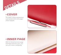 GATHINESS Leather Cover Notepad Business Notebook 7.5x5 Inch Portable Lightweight Stylish Simple Office Conference Notebook for Travelers and Teachers