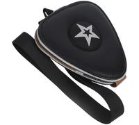 GATHINESS Leather Guitar Pick Storage Bag for 24 Picks with Triangle Shape Design and Lanyard