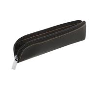 GATHINESS Leather Pen Carrier Bag Black Portable Insulin Packing Case with Zipper for Diabetes Management