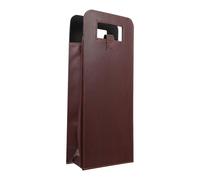 GATHINESS Leather Red Wine Carrier Bag for 750ml Bottles with Handle | Fine Texture, Chic Simple Style, Decorative Look, for Corporate Gifting and Storage Use