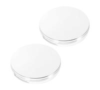 GATHINESS Loose Powder Box 2 Sets Silver ABS Material Flip-type Cases with Cloth Puff Suitable for Female Friends' Makeup Storage