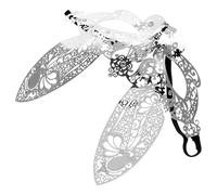 GATHINESS Luxury Silver Alloy Half Face Rabbit with Gentle Touching Fit, Intricate Design for Carnival Party and Cosplay Accessories