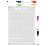 GATHINESS Magnetic Board for Fridge Refrigerator Planning Whiteboard Acrylic Calendar Dry Erase Board Write Daily Plan Plenty of Space for Notes Kitchen Office