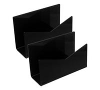 GATHINESS Mail File Multilayered Desktop 2pcs Acrylic Organizer with Sorting , Efficient Document Folder Organizer, Black Letter Holder Rack for Office and Office Enterprise Use