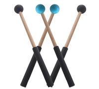 GATHINESS Marimba Mallets Drum Mallets 2 Pairs with Wooden Handle and Rubber, Smooth Practical Percussion Instrument Accessories for Marimba and Tongue Drum for Beginners