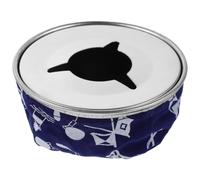 GATHINESS Marine Bean Bag Ashtray with Stainless Steel Top: Windproof Detachable Lid Anti Skid Boat Tobacco Plaque for Yacht RV - Weighted Heavy Duty Blue Fabric Base for Outside Patio Deck