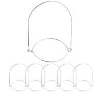 GATHINESS Mason Jar Handles Silver Wire Handles for 6pcs Stainless Steel and Comfortable Grip Smooth Surface Universal Glass Jar Hangers Solar Lanterns Easy Hanging