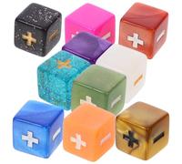 GATHINESS Math Teaching Dice Set Creative Educational Tool 10pcs Acrylic Portable and Safe Dice for Classroom Use for Maths Games and Learning Accessories