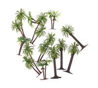 GATHINESS Mini Coconut Palm Trees Realistic Tropical Design 12pcs Resin Model Green Palm Shape Enhances Tropical Atmosphere Zero Maintenance for Fairy Garden and Micro Landscapes