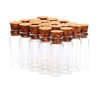 GATHINESS Mini Glass Bottles Wish Jars Leak-proof with Cork Stoppers 24pcs 55ml for DIY and Home Decoration, for Flower Petals and Messages