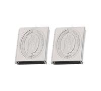 GATHINESS Mini Photo Box Pendant Silver 2pcs Bible Book Shape Stainless Steel Lightweight Portable DIY Accessory Small Accessories for Making Keychain