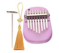 GATHINESS Mini Thumb Piano Kalimba 8 Keys Wooden Finger Piano for Beginners with Pure Sound Quality and Portable Rounded Shape Suitable for Travel and Small Performances