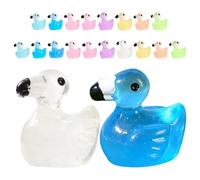 GATHINESS Miniature Flamingo Resin Figures Small Decorative Animals 20pcs Glow the Dark with Luminous Feature for Shelf or Small Area Garden Ornaments