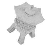 GATHINESS Miniature Pagoda Lantern Statue Sandstone Chinese Zen Asian Style Terrarium Lantern Statue for Garden and Patios Small Light Bead Holder Creates Tranquil Atmosphere