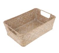 GATHINESS Multi-Function Wicker Bread Basket 12X8 Inch Retro Snack Container for Home Supply and Picnic Use