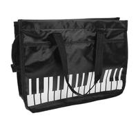 GATHINESS Music Score Container Bag with Zipper Closure for Easy Access, Made of Sturdy Oxford Cloth, Featuring Elegant Piano Keyboard Pattern, for Rehearsals and Music Lessons