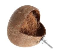 GATHINESS Natural Coconut Shell Bird Nest House Design Wear-resistant with Fine Workmanship for Parrots and Birds for Home Parrot Keeping and Comfortable Sleeping