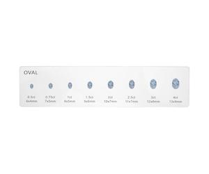 GATHINESS Oval Diamond Shape Sampler and Ring Size Guide Acrylic Sizer with Instant Visualization and Accurate Comparison for Personal Ring Planning at Home and Online Browsing