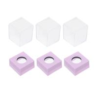 GATHINESS Paper Clip Holder Smooth Edges with Large Capacity 3pcs Magnetic Plastic Container Stylish Square Tube Design and Office and School Organisation
