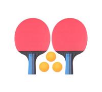 GATHINESS Pen-hold Table Tennis Racket Set Comfortable to Use Poplar and Rubber Material 2 Pcs with Short Handle Includes 3 Pong for Sports Training for Professional Players