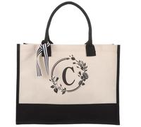 GATHINESS Personalised Gift Bag Tote Bag with Handle Linen Large Capacity Letter Design for Wedding and Holiday