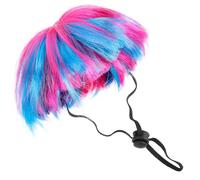 GATHINESS Pet Wig Hat Prop 1pcs Nylon Fiber Supple Fixed on Pet's Head Curly Style Party Holiday Accessory for Cats and Dogs