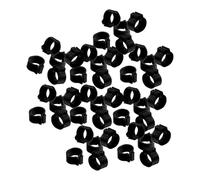 GATHINESS Pigeon Foot Rings Identification Clip 100 Pcs 10Mm Black Leg Bands for Pigeons Chickens and Other Poultry Birds