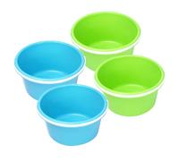 GATHINESS Plastic Beach Buckets 4 Pack with Multi-Purpose Use and Comfortable Handles for Boys and Summer Sandcastle Building and Picnic Trips