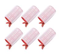 GATHINESS Plastic Hair Rollers Curlers Made of Sturdy Pp and Nylon Materials 6pcs with Self Grip Clips for Creating Fluffy Curly Hair