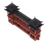 GATHINESS Plastic Micro Garden Pavilion Ancient Chinese Architecture Model for Miniature Model Making and Tiny Home Decoration