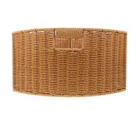 GATHINESS Plastic Rattan Triangle Shelf Basket 15.5x11x8 Inch Versatile Fan-shaped Corner Organizer for Bathroom and Countertop Storage