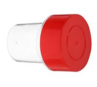 GATHINESS Plastic Stamper Container in Red with Sturdy Construction and Thread Closure Design, Circular Seal Holder for Craft and Official Use