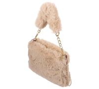 GATHINESS Plush Shoulder Bag for Women Large Capacity with Chic Creative Design and Sturdy Hardware, Brown Polyester Messenger Bag Storage for Shopping and Dating