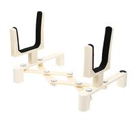 GATHINESS Portable Foldable Violin Stand Violin Display Stand with Telescopic Adjustable Height White Pu Material for Protecting The from Toppling in Home Or Studio