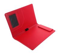 GATHINESS Portable Red Pu Clipboard with Storage Folder A5 Size Solid Paper File Organizer for Securely Keeping Menus Bills and Documents, for Restaurant and Office Use