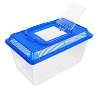 GATHINESS Portable Turtle Feeding Tank with Basking Platform and Rest Area, Plastic Reptile Habitat for Turtles and Tortoise Raising, Easy Observation and Convenient for Digestion