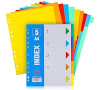 GATHINESS Pp Binder Dividers and File Classification with Tabs Assorted Colour 15pcs for Organizing Binders and Simple to Use Index Tabs Random Color for Notebooks and Planners