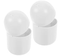 GATHINESS Pp Microwave Steamer Storage Box White 2pcs for Women Personal Items Cleaner and Sanitiser, for Camping and Travel Use