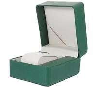 GATHINESS Pu Leather Watch Box Single Watch Storage Case with Anti-fall Feature and Enough Capacity and Accessories on Vanity Table or Desktop in Classic Green