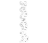 GATHINESS Quilting Template Ruler Versatile Sewing Template Acrylic 1/4 Inch Wave Edge Quilting Tool Easy to Carry for and Making Clothes for Beginners and Embroidery Sewers