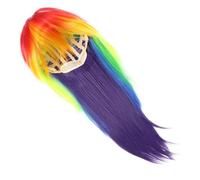 GATHINESS Rainbow Color Long Wavy Wig for Women High Temperature Silk Material Comfortable and Soft Feel Party Hairpiece Suitable for Daily and Wedding Use