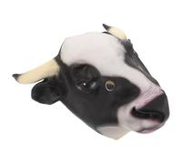 GATHINESS Realistic Cow Full Face Mask in Latex with Lifelike Details, Comfortable Fit and Lightweight Design for Adults, for Roleplaying Fun and Party Masquerade Events