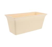 GATHINESS Rectangular Plastic Window Flower Planter Box for Flowers and Small Shrubs, Beige Windowsill Planter with Space Optimization and Easy Maintenance, for Garden and Balcony