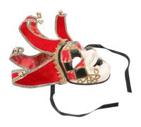 GATHINESS Red Plastic Venetian for Halloween and Carnival with Lightweight Comfortable Wearing Feeling, Full Face Cosplay Mask for Party and Dress-up Accessories
