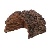 GATHINESS Reptile Hideout for Lizards and Reptiles Coffee Colour Bark Material Realistic Wooden Look Arch Shape to Stimulate Activity and Support Mental Stimulation for Terrarium Décor