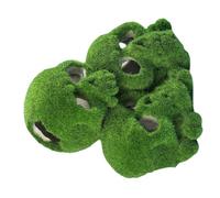 GATHINESS Resin Skull Hideout for Reptiles and Betta Fish with Naturalistic Texture and Simulation Moss Details, Easy Placement Stress-reducing Reptile Hideout Cave for Terrarium