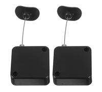 GATHINESS Retractable Security Cable Lock Metal and Plastic Material 2pcs with Remote Control Function and Anti-loss Feature Black Colour Suitable for Outdoor and-the-go Use