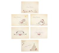 GATHINESS Retro Christmas Greeting Envelopes with Exquisite Delicate Design 6pcs Paper Material for Sending Holiday Cards for Christmas and Valentine's Day Wishes