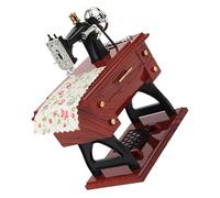 GATHINESS Retro Sewing Machine Music Box Mini Mechanical Model Clockwork Function for Desktop Shelf and Living Room Decoration
